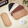5Pcs 5 Colors Oval PU Leather Knitting Crochet Bags Nail Bottom Shaper Pad PURS-PH0001-21-5