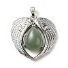Natural Green Aventurine Teardrop Pendants KK-K331-02P-04-2