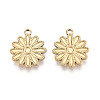 304 Stainless Steel Flower Pendants STAS-T069-25G-1