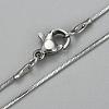Non-Tarnish 304 Stainless Steel Square Snake Chain Necklaces NJEW-P170-01P-08-2