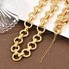 13MM 304 Stainless Steel Ring Link Chain Necklaces NJEW-Z105-03G-2