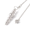 Rack Plating Brass Cable Chain Pointed Dowsing Pendulums HJEW-G016-02P-3
