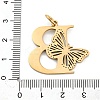 Ion Plating(IP) 201 Stainless Steel Pendants STAS-N103-184G-B-3
