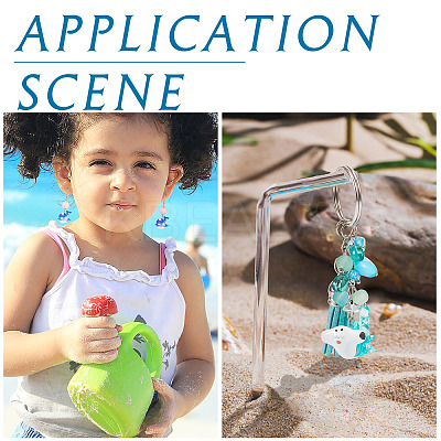 20Pcs 10 Styles Ocean Theme Resin Pendants FIND-TA0002-37-1