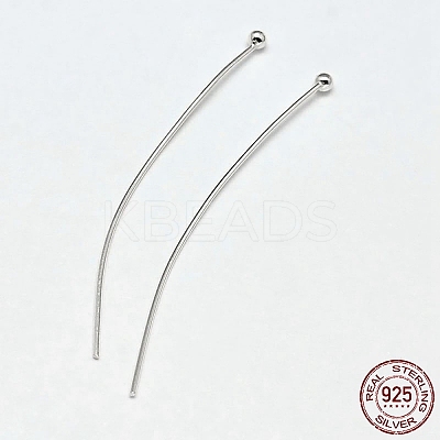 925 Sterling Silver Ball Head Pins STER-F018-03F-1