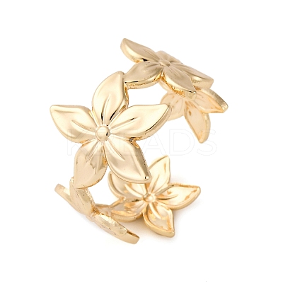 Brass Adjustable Open Cuff Rings for Women RJEW-R021-02G-1