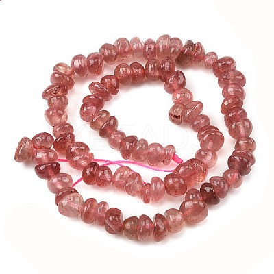 Natural Strawberry Quartz Beads Strands G-P622-B01-02-1