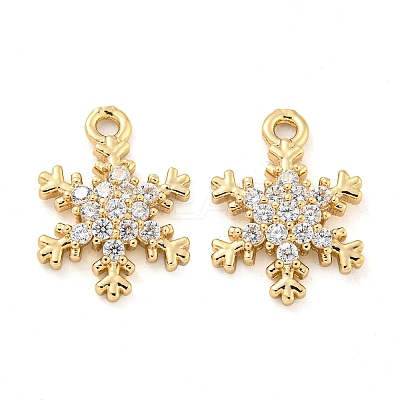 Brass Micro Pave Clear Cubic Zirconia Pendants FIND-Z044-09KCG-1