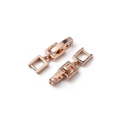 Brass Fold Over Clasps KK-WH0046-51RG-1