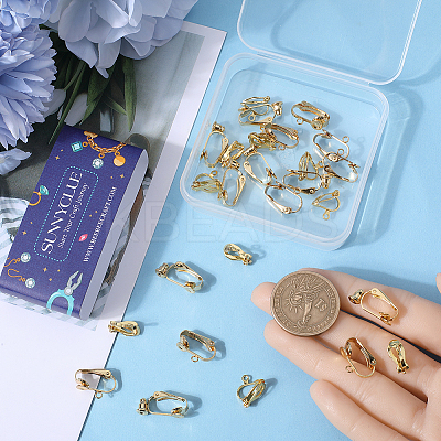 30Pcs 3 Styles 304 Stainless Steel Clip-on Earring Converters Findings STAS-SC0006-80-1