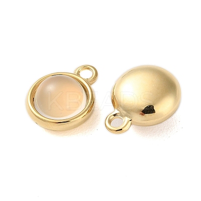 Opalite Half Round Charms STAS-L022-397C-G-1