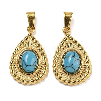 Synthetic Turquoise Pendants STAS-U024-15G-04-1