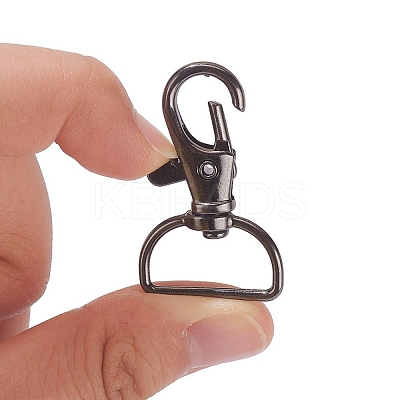 Zinc Alloy Swivel Lobster Claw Clasps PALLOY-YW0001-02B-1