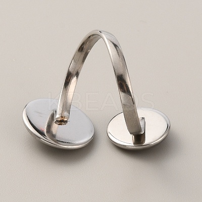304 Stainless Steel Cuff Ring Findings FIND-WH0120-65P-1