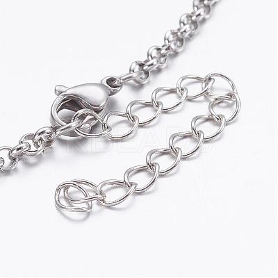 Tarnish Resistant 304 Stainless Steel Anklets AJEW-AN00208-1