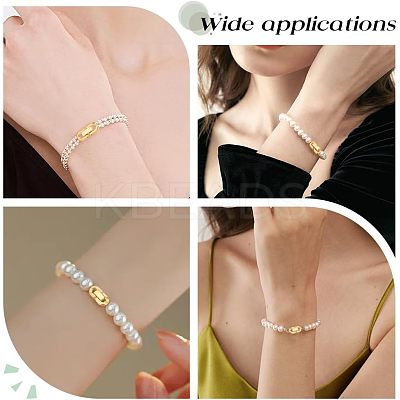 6Pcs 3 Styles 304 Stainless Steel Fold Over Clasps STAS-PH0006-08-1