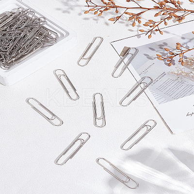 100Pcs Iron Long Paper Clips AJEW-LP0004-46-1