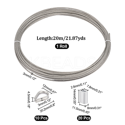 304 Stainless Steel Wire & Wire Guardian and Protectors DIY-UN0006-13-1