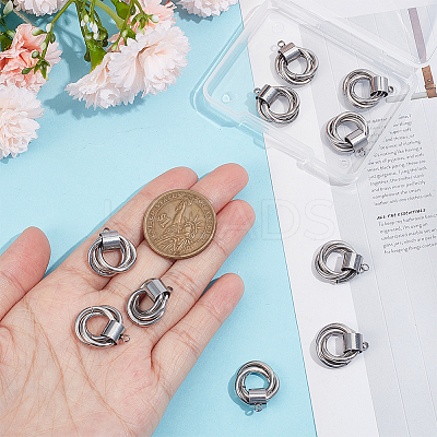 10Pcs 304 Stainless Steel Pendants STAS-UN0046-55-1