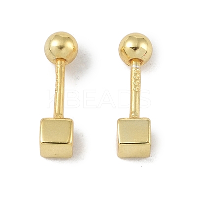 Cube 999 Fine Silver Cartilage Earrings for Women EJEW-S215-25G-02-1