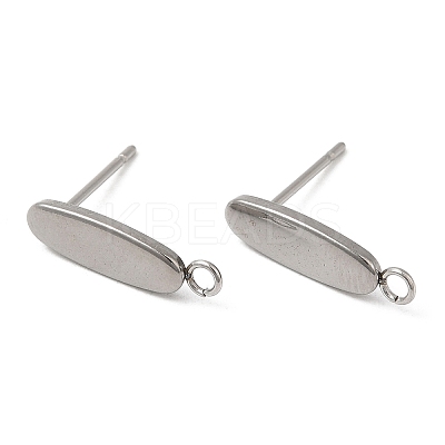 Non-Tarnish 304 Stainless Steel Stud Earring Findings STAS-E196-02P-1