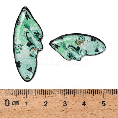 4Pcs 4 Styles Transparent Epoxy Resin Pendants RESI-B032-03D-1