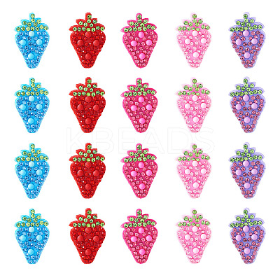 20Pcs 5 Colors Rhinestone Patches PATC-TA0001-07B-1