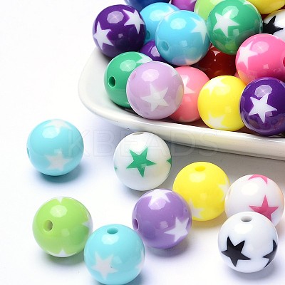 Round Acrylic Craft Beads YPL452-1