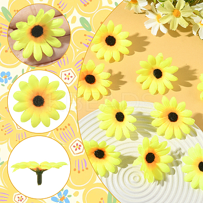 100Pcs Cloth Artificial Sunflower DIY-SP0005-96A-1