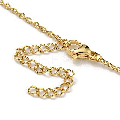 Brass Micro Pave Colorful Cubic Zirconia Peach Heart Pendant Necklaces for Women LS-NJEW-Q346-01G-01-1