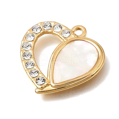 304 Stainless Steel Enamel Pendants STAS-D393-04G-1