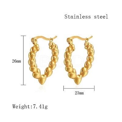 304 Stainless Steel Hoop Earrings PC3613-02-1