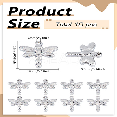 10Pcs 201 Stainless Steel Pendants STAS-LP0002-94-1