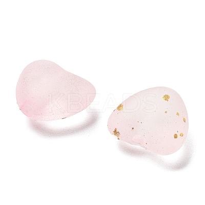Frosted Transparent Acrylic Beads OACR-F013-02-1