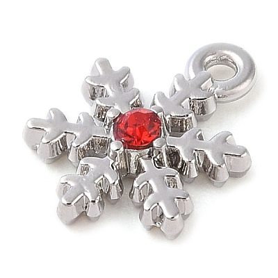 Alloy with Rhinestone Pendants ALRI-U001-02D-01-1