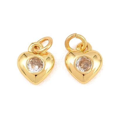 Brass Micro Pave Cubic Zirconia Pendants KK-F927-12A-G-1