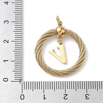 304 Stainless Steel Pendants STAS-D154-01V-G-1