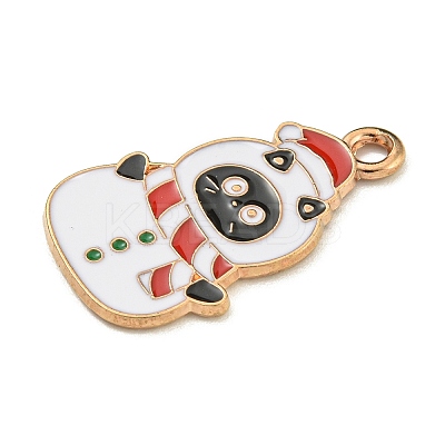 Christmas Kitten Alloy Enamel Pendants ENAM-I060-02C-1