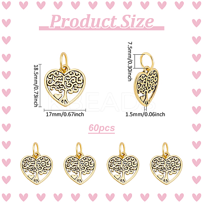 60Pcs Tibetan Style Alloy Pendants FIND-PH0024-06-1