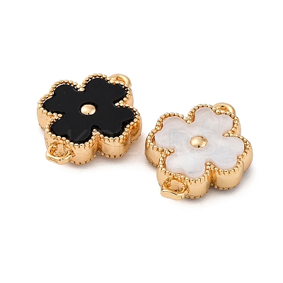 Double Side Color Acrylic Connector Charms X-KK-P289-04G-01-1
