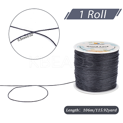 1 Roll Round Waxed Polyester Cords YC-PH0002-44A-1