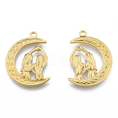 Ion Plating(IP) 201 Stainless Steel Pendants STAS-N098-195LG-1