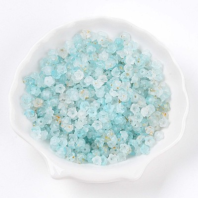 Frosted Transparent Acrylic Beads OACR-N137-72I-1
