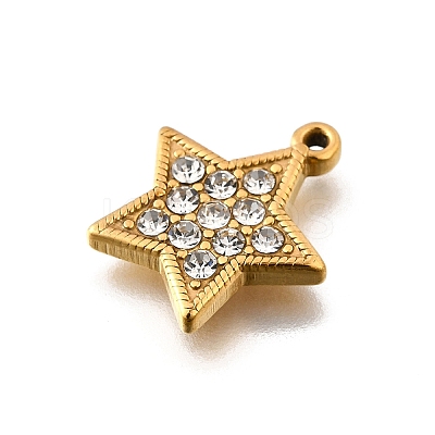 304 Stainless Steel Micro Pave Rhinestone Pendants Charms STAS-K256-28G-02-1