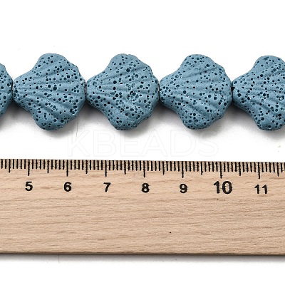 Dyed Natural Lava Rock Beads Strands G-A264-A04-01B-1
