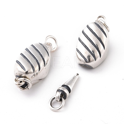 925 Sterling Silver Bayonet Clasps STER-D035-17AS-1