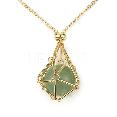 304 Stainless Steel Macrame Pouch Braided Gemstone Holder Pendant Necklace Making NJEW-TA00097-01-1