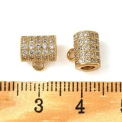 Brass Brass Micro Pave Cubic Zirconia Tube Bails LS-KK-M277-09E-G-1