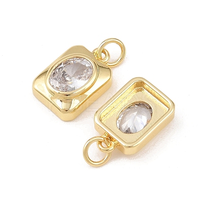 Brass Micro Pave Cubic Zirconia Pendants KK-G544-26G-1