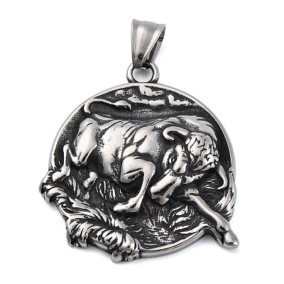 304 Stainless Steel Pendants STAS-P367-04AS-1